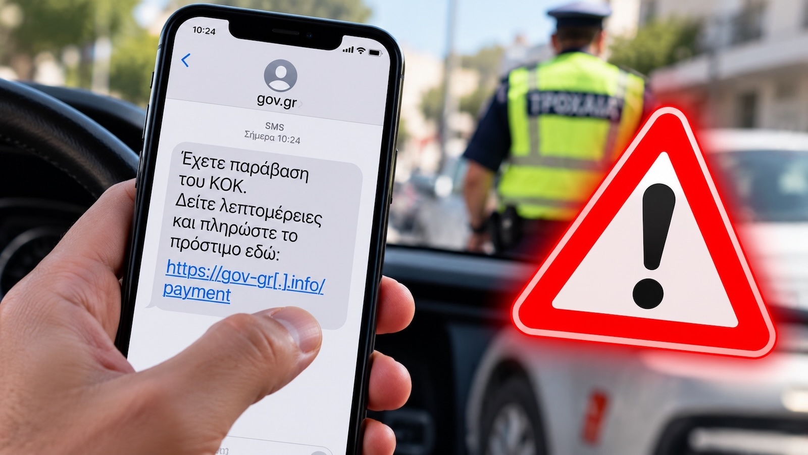 Σου ήρθε SMS για πρόστιμο του ΚΟΚ; Μην το πληρώσεις Σου ήρθε SMS για πρόστιμο του ΚΟΚ; Μην το πληρώσεις